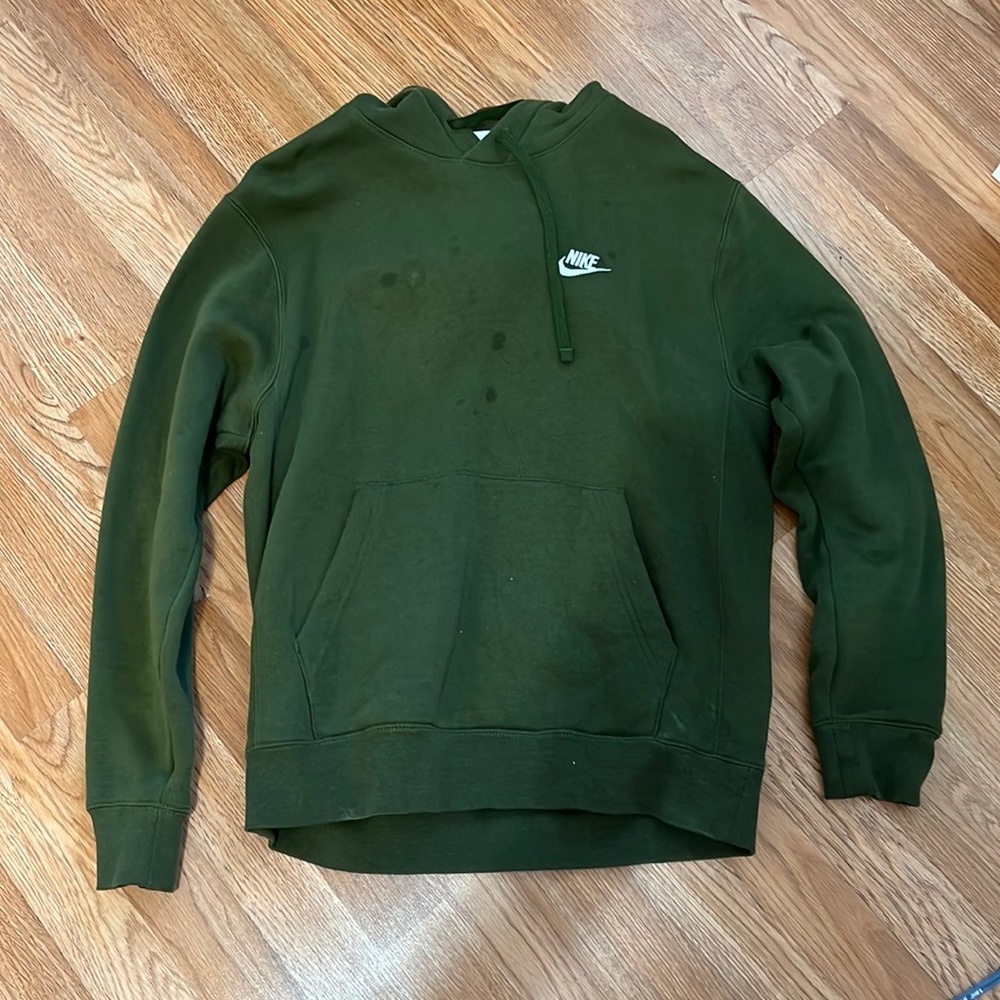 Olive green Nike hoodie